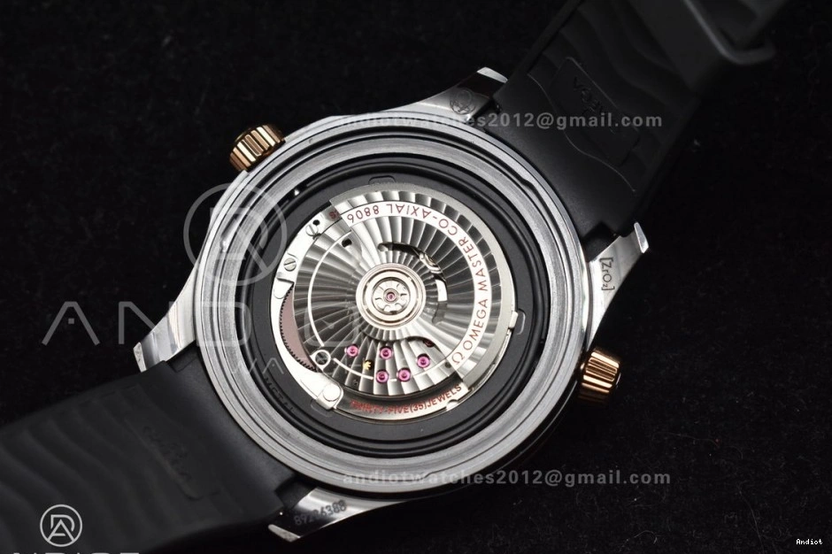 43.5mm 1:1 Black 1070 Strap Best Trendsetting A Black Bezel RG 300m Edition Black VSF Ceramic Rubber Dial on Seamaster 0731